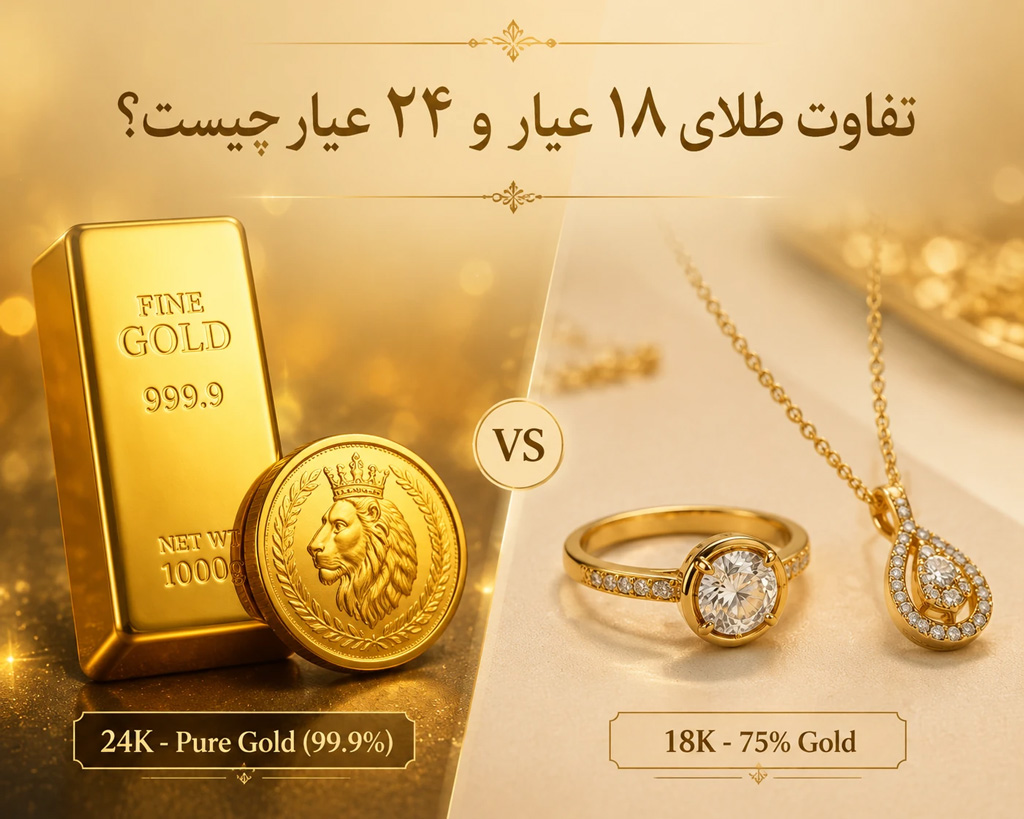 طلای 18 و 24 عیار