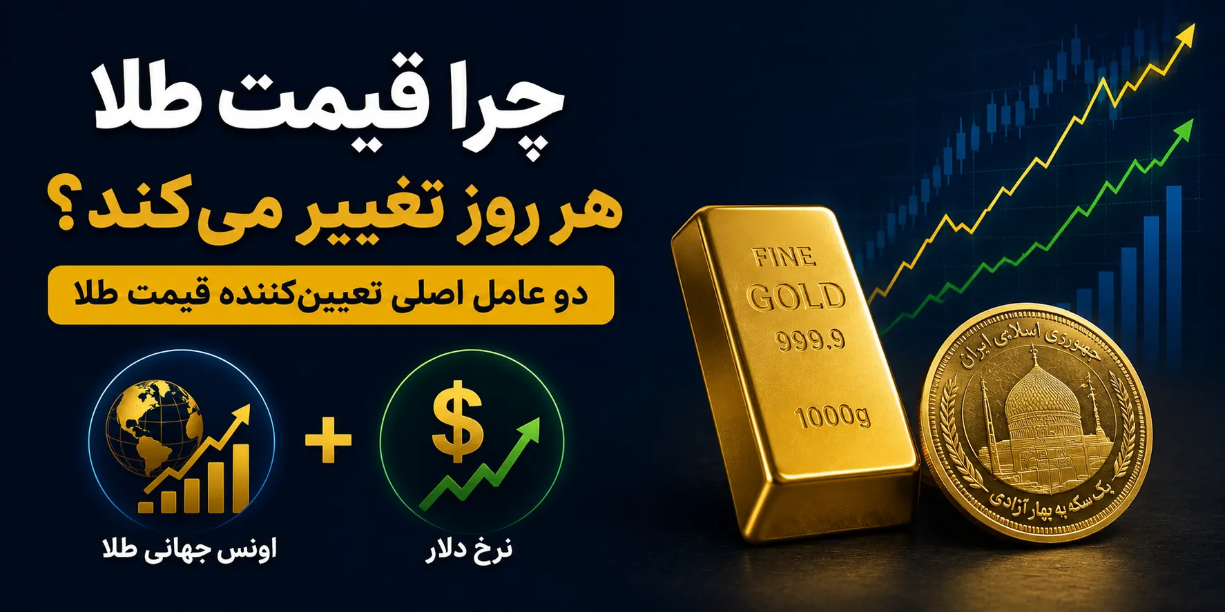 دلیل تغییر قیمت طلا
